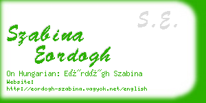 szabina eordogh business card